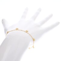 Dámsky strieborný náramok s kvietkami