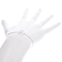 Dámsky strieborný náramok so srdiečkom