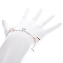 Dámsky strieborný náramok s kvietkami