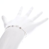 Dámsky strieborný náramok s jemnými príveskami