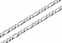 Náramok strieborný - Figaro šírka 6 mm